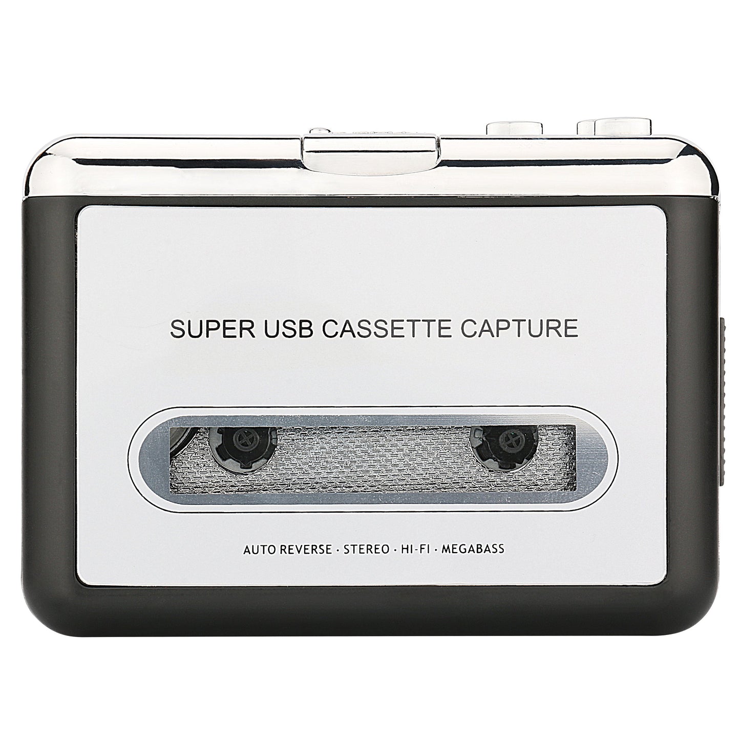 Reshow Walkman Cassette Tape Player – Portable Tape Player Audio Cassette to Digital Converter – Compatible with Laptops and Personal Computers – Convert Cassette Tape Recorder to IPod Format (Silver)