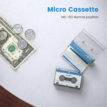 Reshow Blank Microcassette Recording Tapes 60-Min for Lectures & Seminars – 3-Pack
