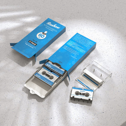 Reshow Dictating Microcassette - Micro Cassette Tapes Blank for Recording MC-60 Minutes Suited for Lectures and Seminars -3 Pack