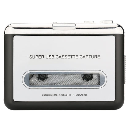 Reshow Walkman Cassette Tape Player – Portable Tape Player Audio Cassette to Digital Converter – Compatible with Laptops and Personal Computers – Convert Cassette Tape Recorder to IPod Format (Silver)
